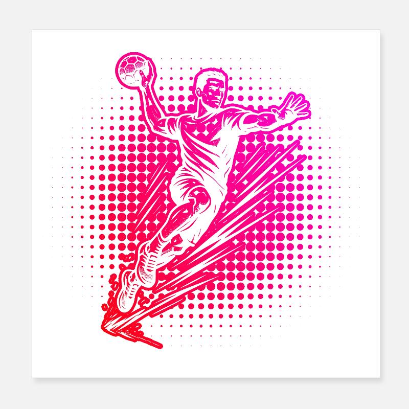 Amateurs de handball, écoutez ! Déclaration simple pour Poster 20 x 20 cm