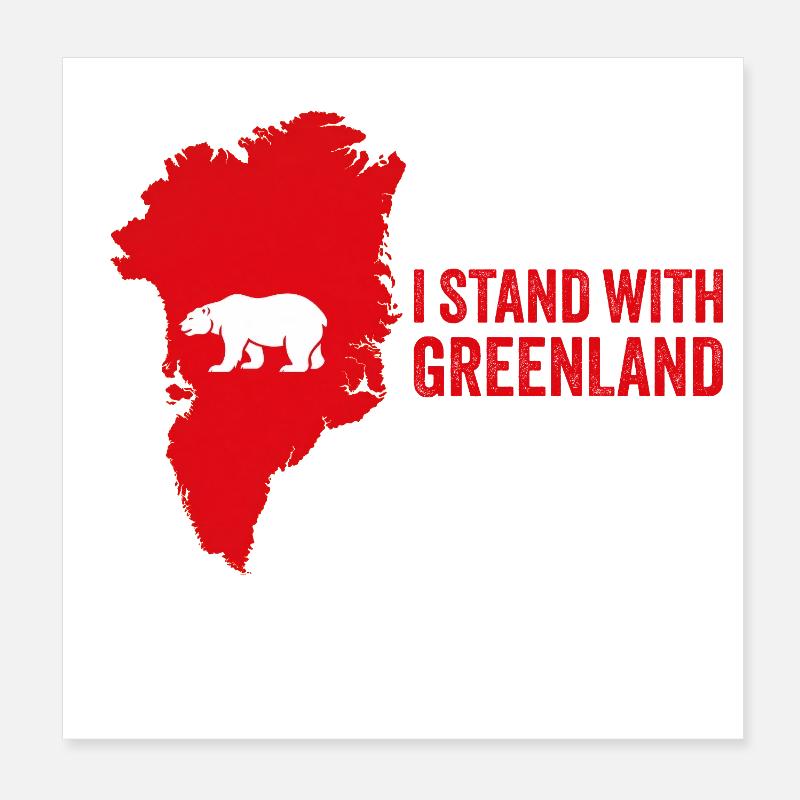 Ours polaire de solidarité du Groenland Poster 20 x 20 cm