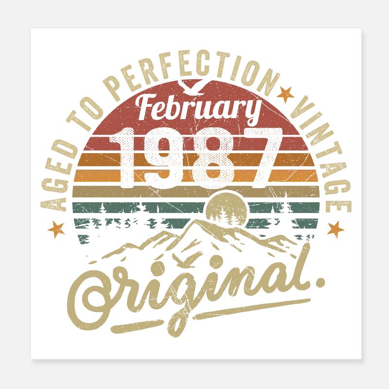 Februar 1987 Poster 20x20 cm