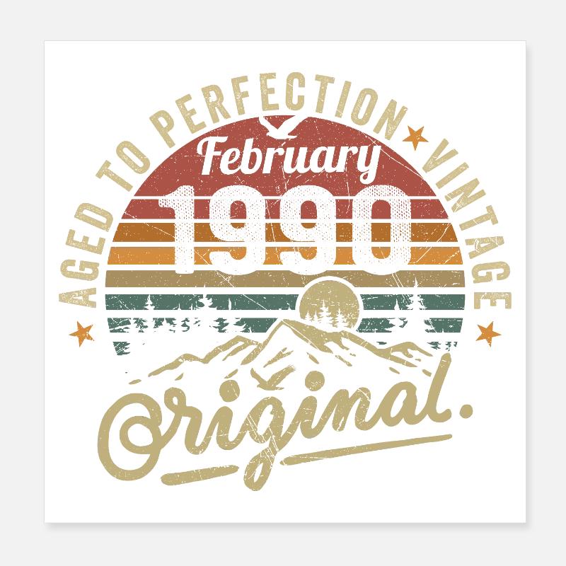 February 1990 Poster 8" x 8" (20x20 cm)