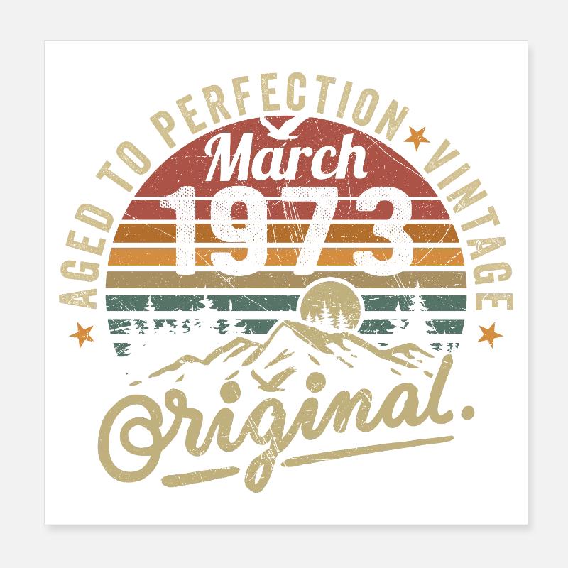 Mars 1973 Poster 20 x 20 cm