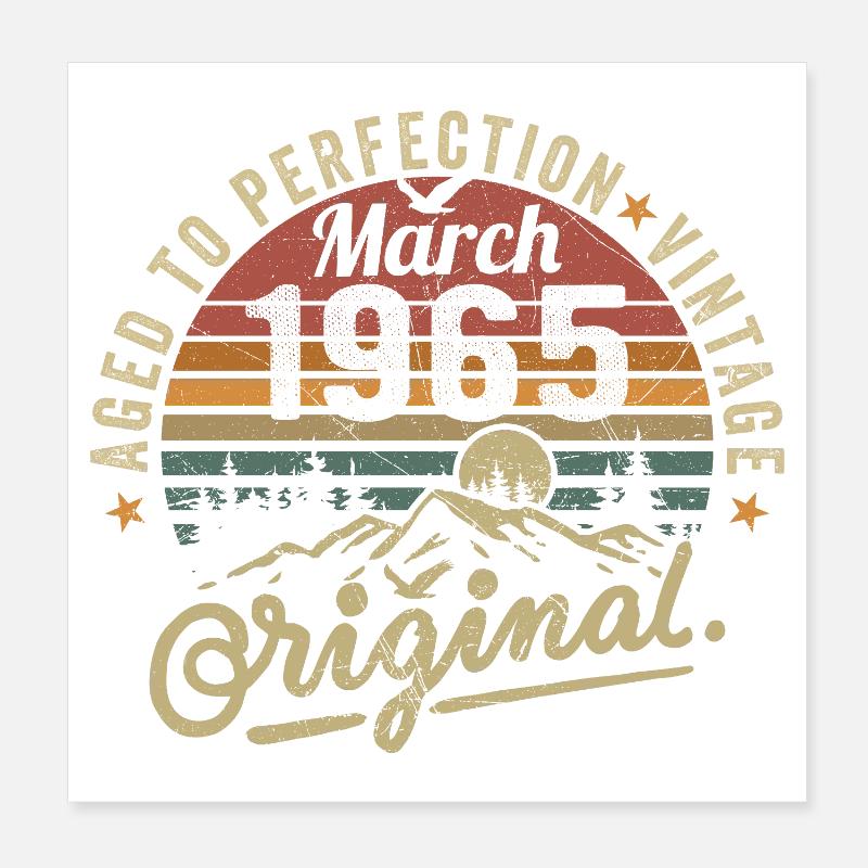 Mars 1965 Poster 20 x 20 cm