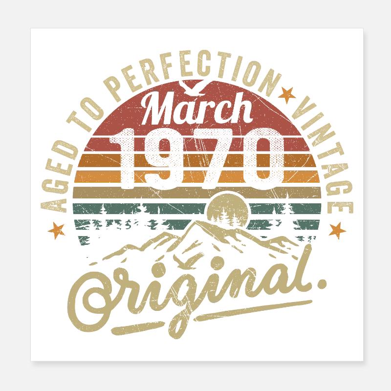 Mars 1970 Poster 20 x 20 cm