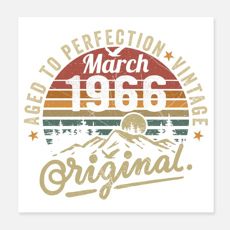 Mars 1966 Poster 20 x 20 cm