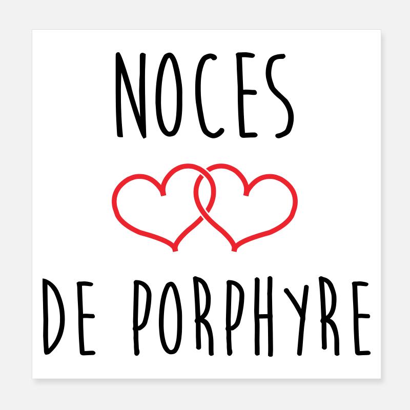 noces de porphyre 33 ans de mariage Poster 20 x 20 cm
