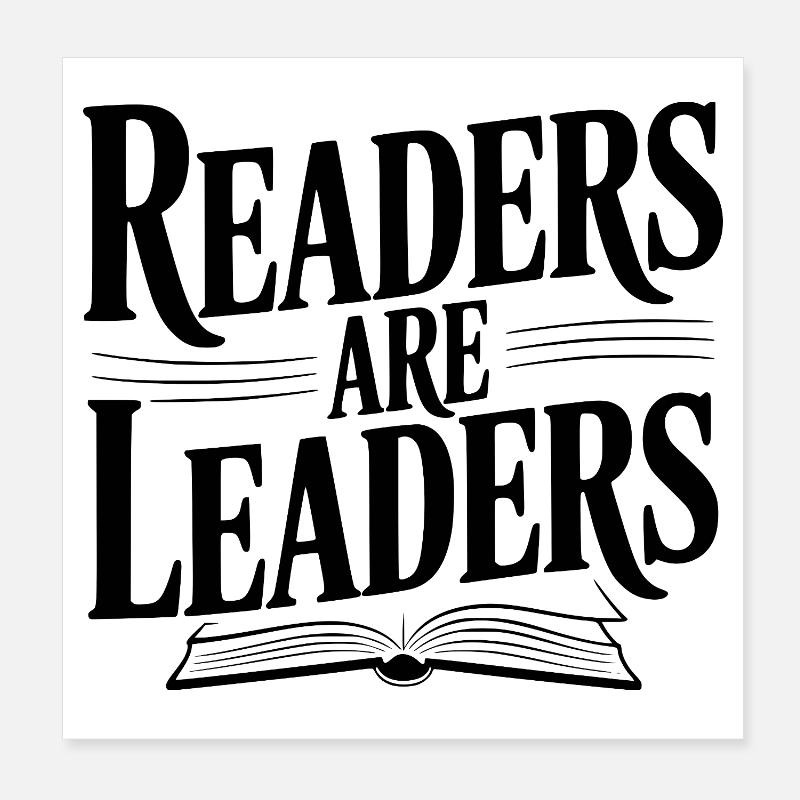 Les lecteurs sont des leaders Poster 20 x 20 cm