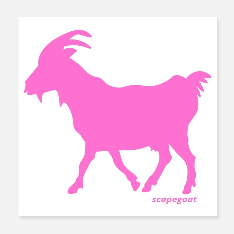Bouc émissaire rose Poster 20 x 20 cm