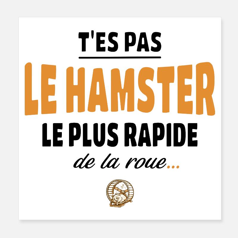 T’es pas le hamster le plus rapide de la roue Poster 20 x 20 cm