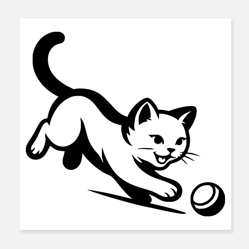 Cat Poster 8" x 8" (20x20 cm)