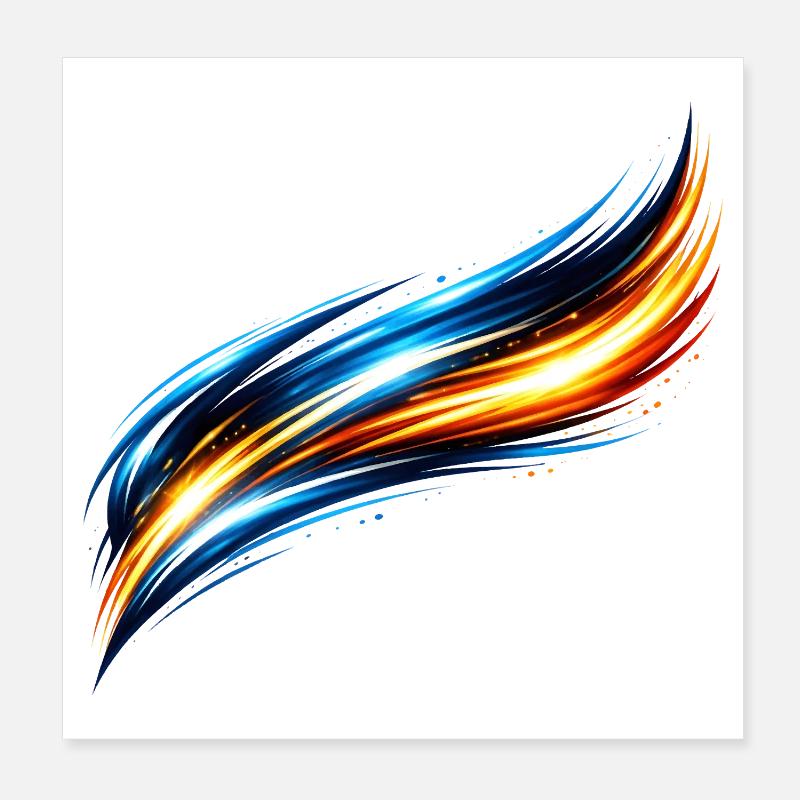 Design sportif du maillot Effet dynamique Poster 20 x 20 cm
