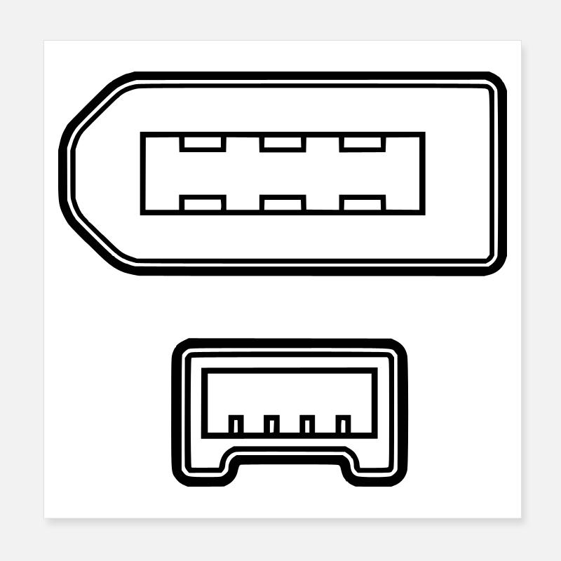 Firewire connector Poster 8" x 8" (20x20 cm)