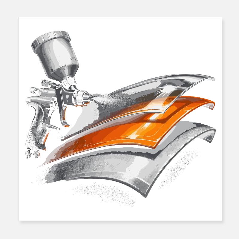 Vehicle Painter Car Painter Painter Poster 8" x 8" (20x20 cm)