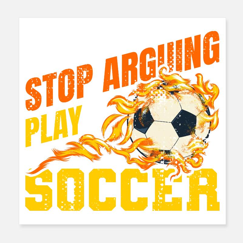 Fußball Witziger Spruch Poster 20x20 cm