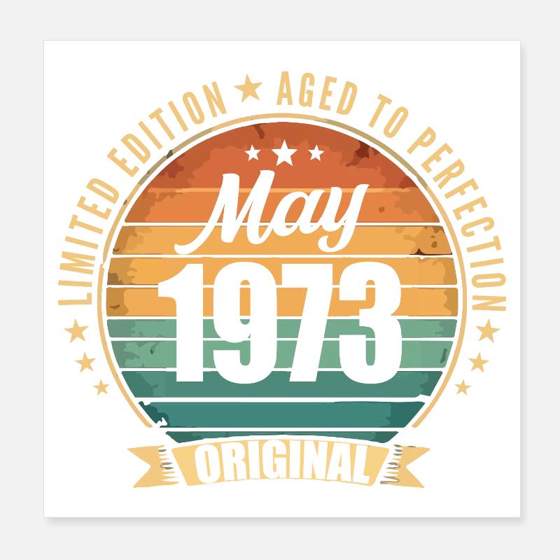 Légende de Mai 1973 Édition Limitée Poster 20 x 20 cm