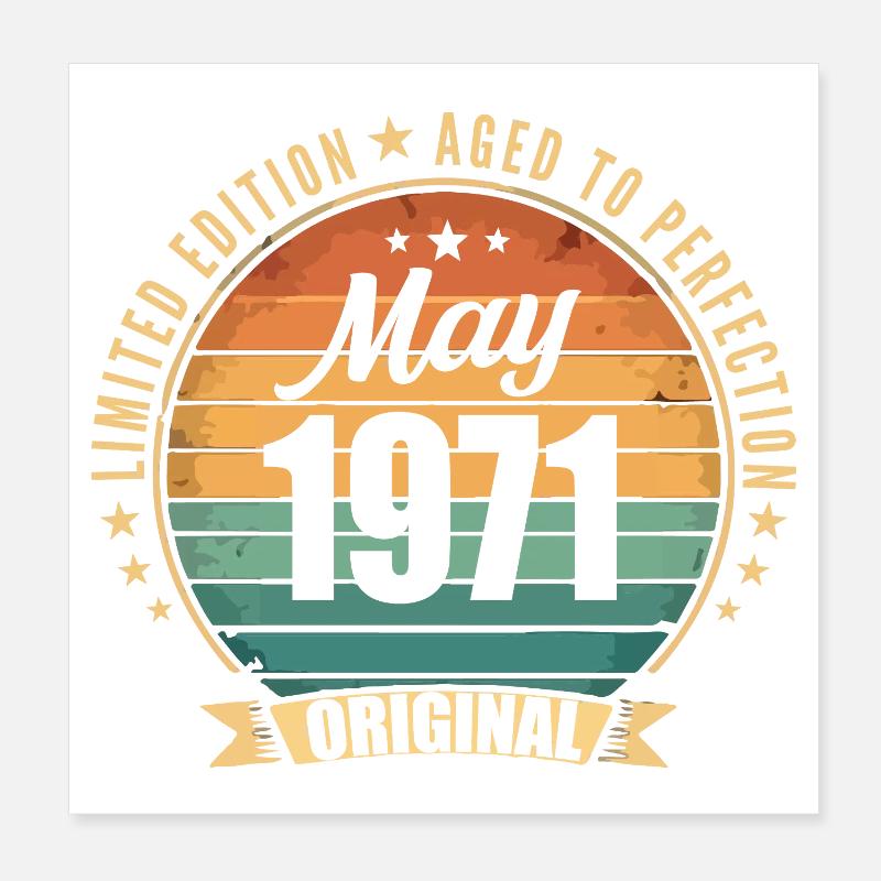 Légende de Mai 1971 Édition Limitée Poster 20 x 20 cm