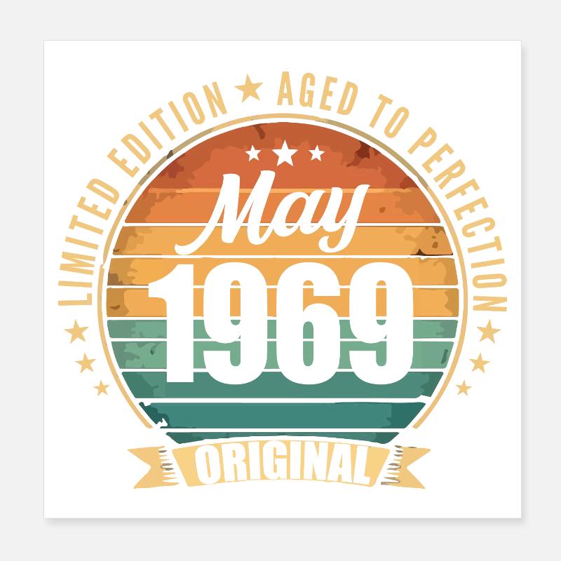 Légende de Mai 1969 Édition Limitée Poster 20 x 20 cm