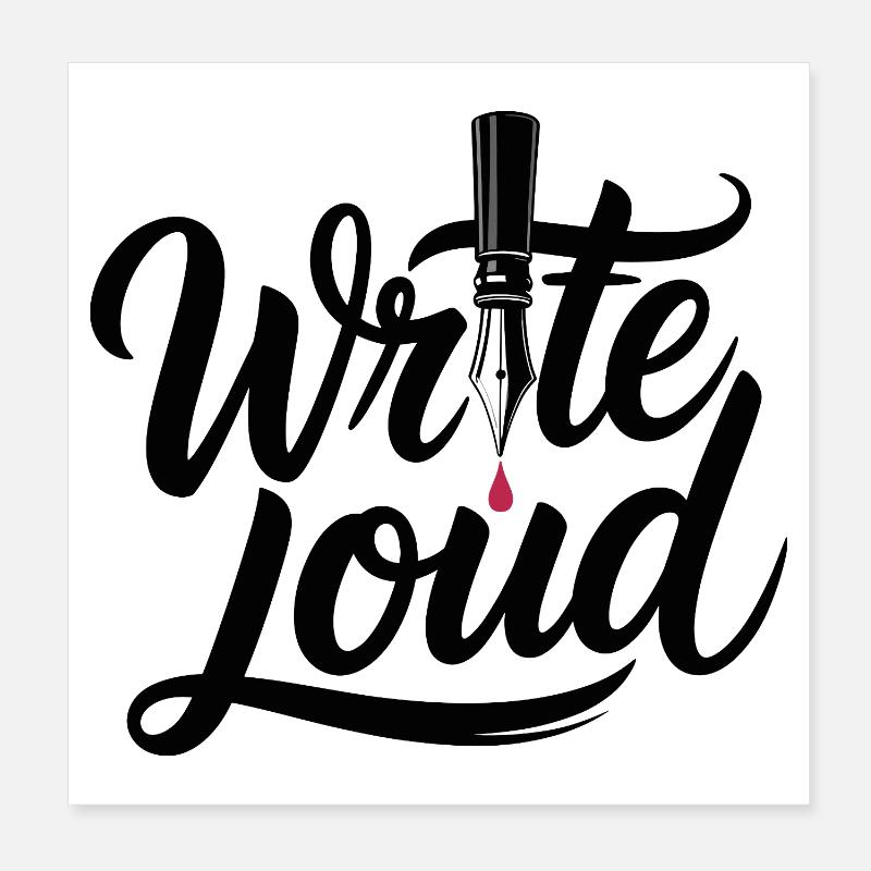 Écrivez du journalisme bruyant Poster 20 x 20 cm