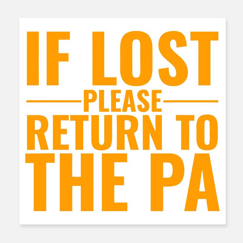 Si vous êtes perdu, veuillez retourner en Pennsylvanie Poster 20 x 20 cm