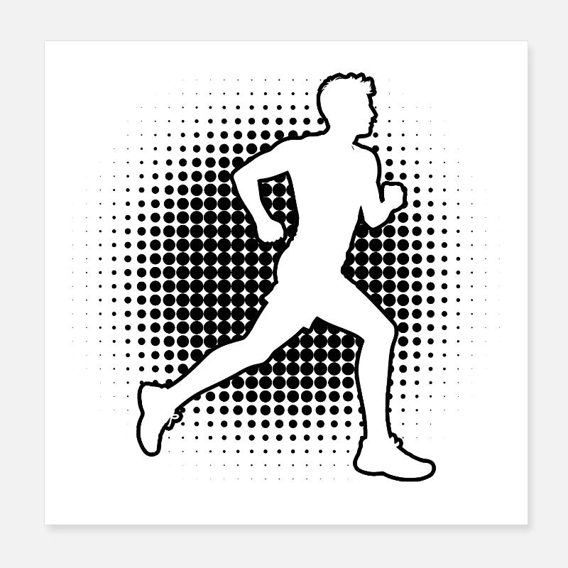 Geschenkidee für einen Running mit Running Poster 20x20 cm