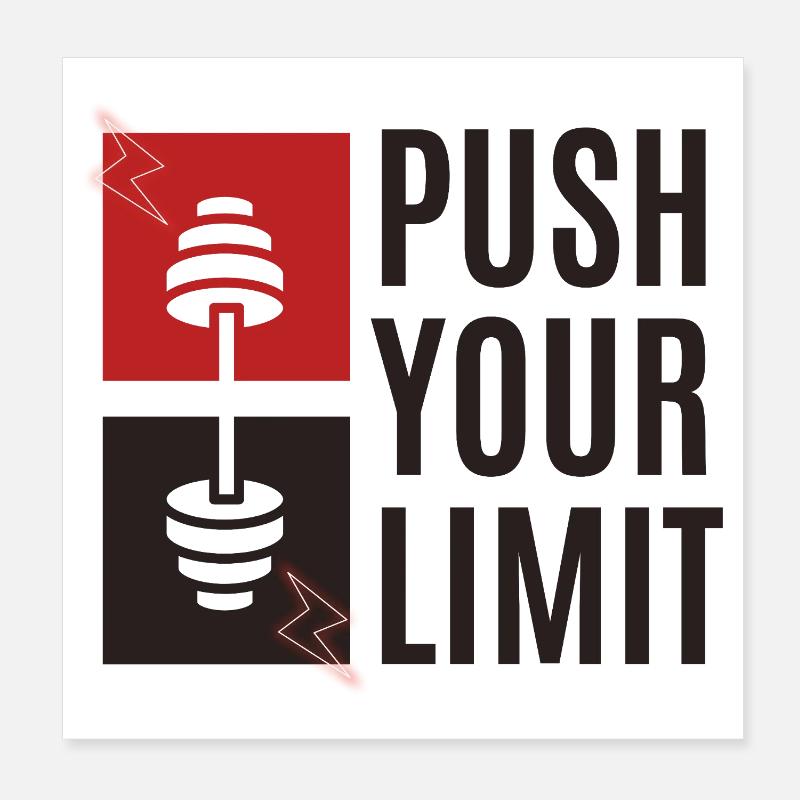 Pushing the limits – design motivation sport Poster 8" x 8" (20x20 cm)