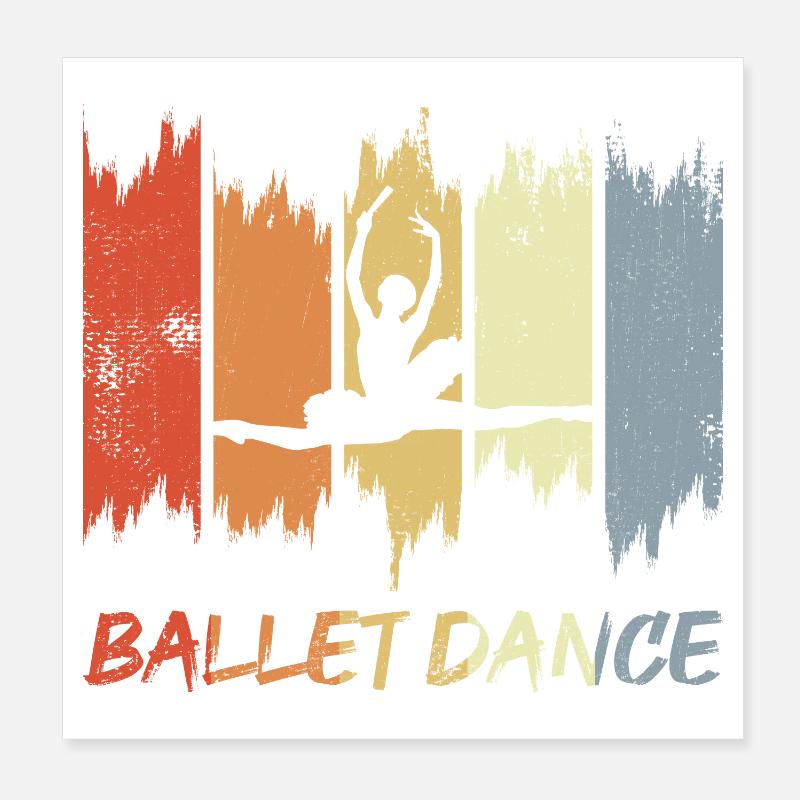 Danse de ballet vintage Poster 20 x 20 cm
