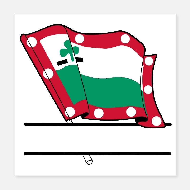 Meppeldag Flag – Custom City Design Poster 8" x 8" (20x20 cm)