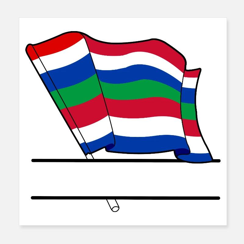 Schier Drapeau – Conception d’île sur mesure Poster 20 x 20 cm