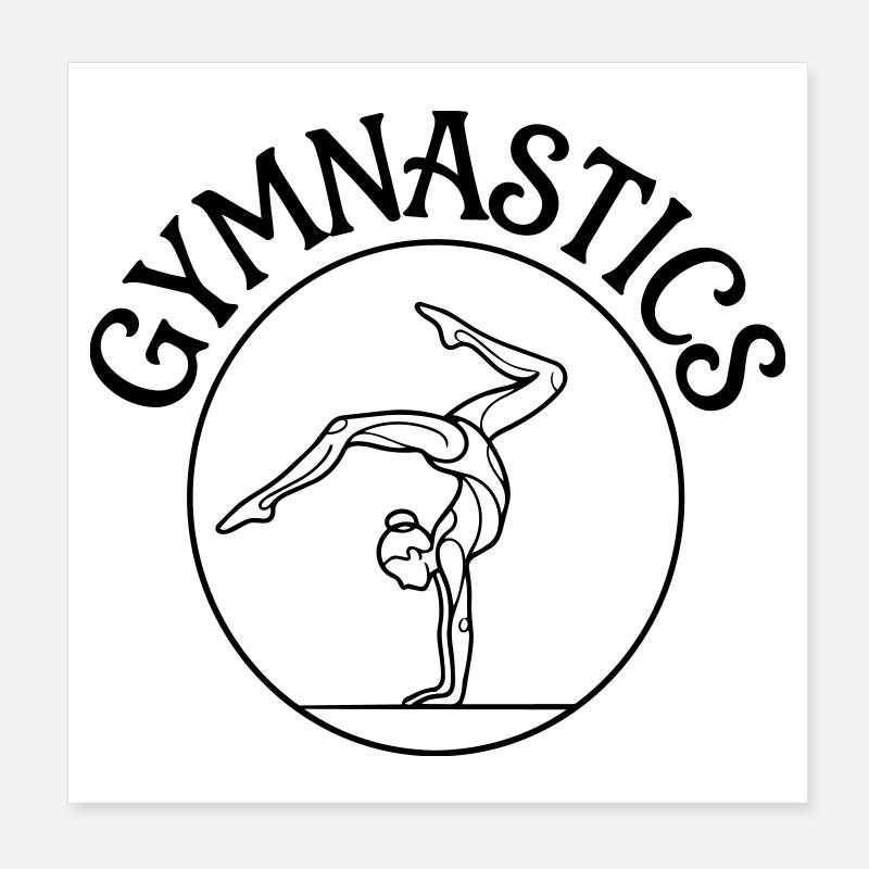 Gymnastik Poster 20x20 cm