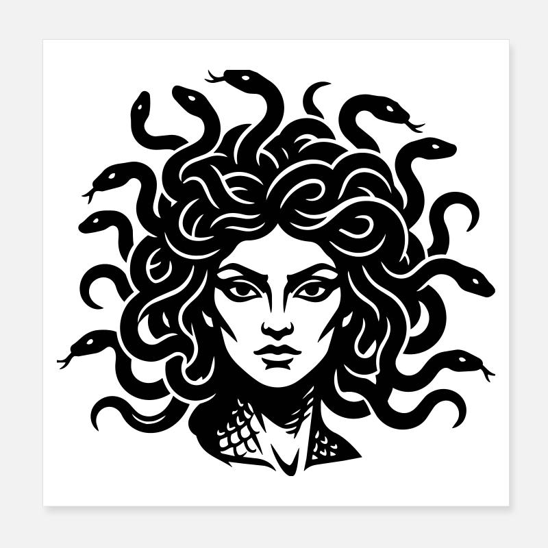 Medusa Poster 8" x 8" (20x20 cm)