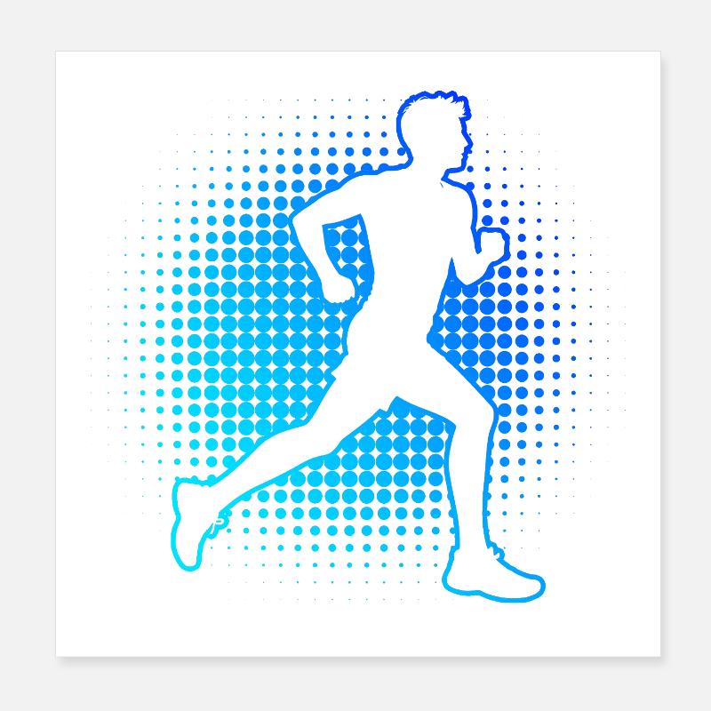Geschenkidee für einen Running mit Running Poster 20x20 cm