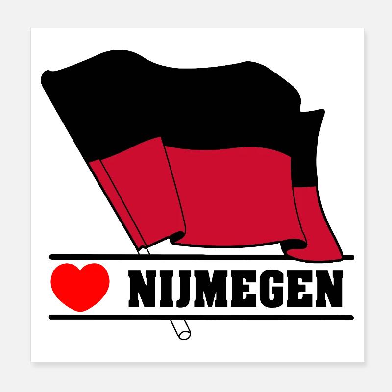Ich liebe Nijmegen Poster 20x20 cm