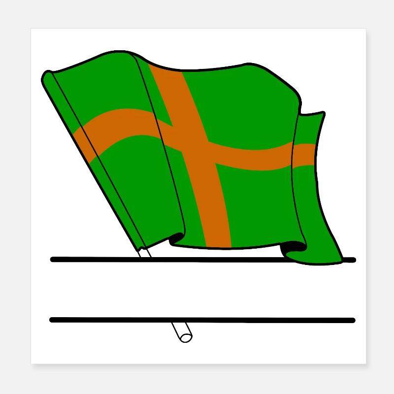 Coutume du drapeau de marche de Nimègue Poster 20 x 20 cm