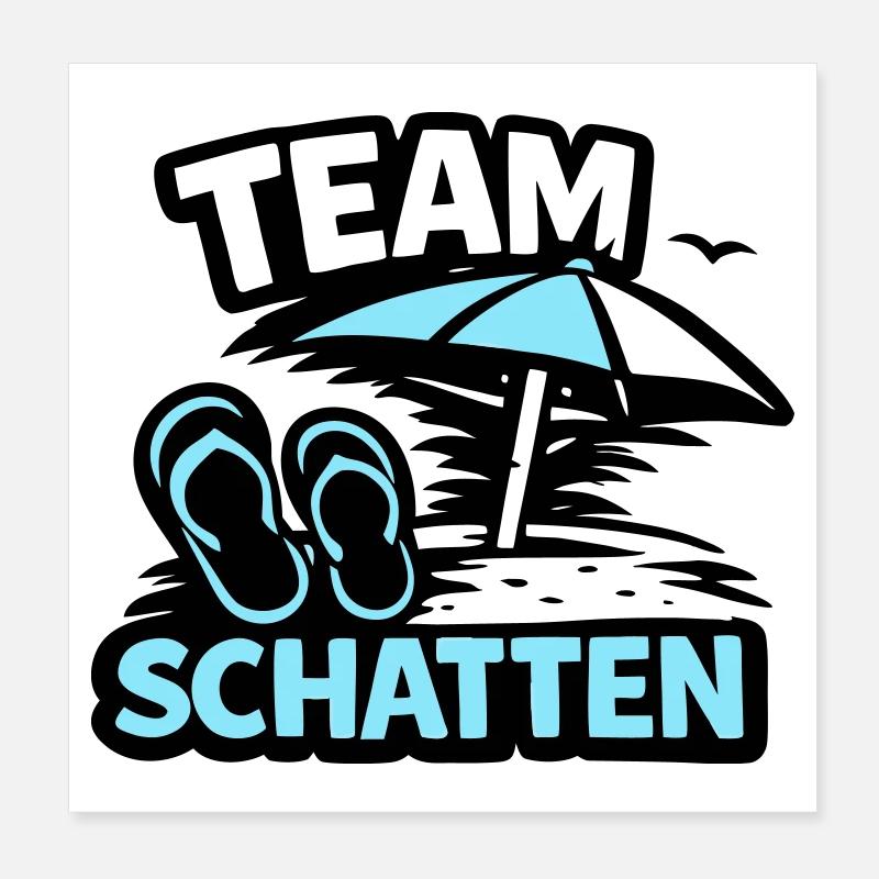 Strand Schatten FlipFlop Logo Poster 20x20 cm