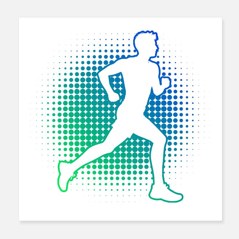 Gift idea for a running with running Poster 8" x 8" (20x20 cm)