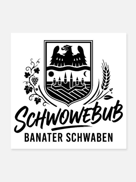 Banater Schwaben | Schwowebub | Tradition - Poster 20x20 cm - Weiß - Vorne