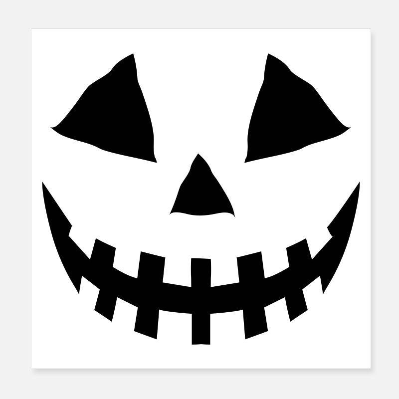 Kürbis schwarz flex Poster 20x20 cm