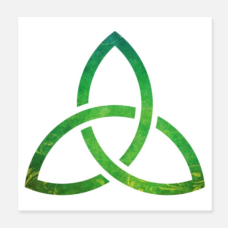 Celtic Knot - Poster 20x20 cm - Weiß