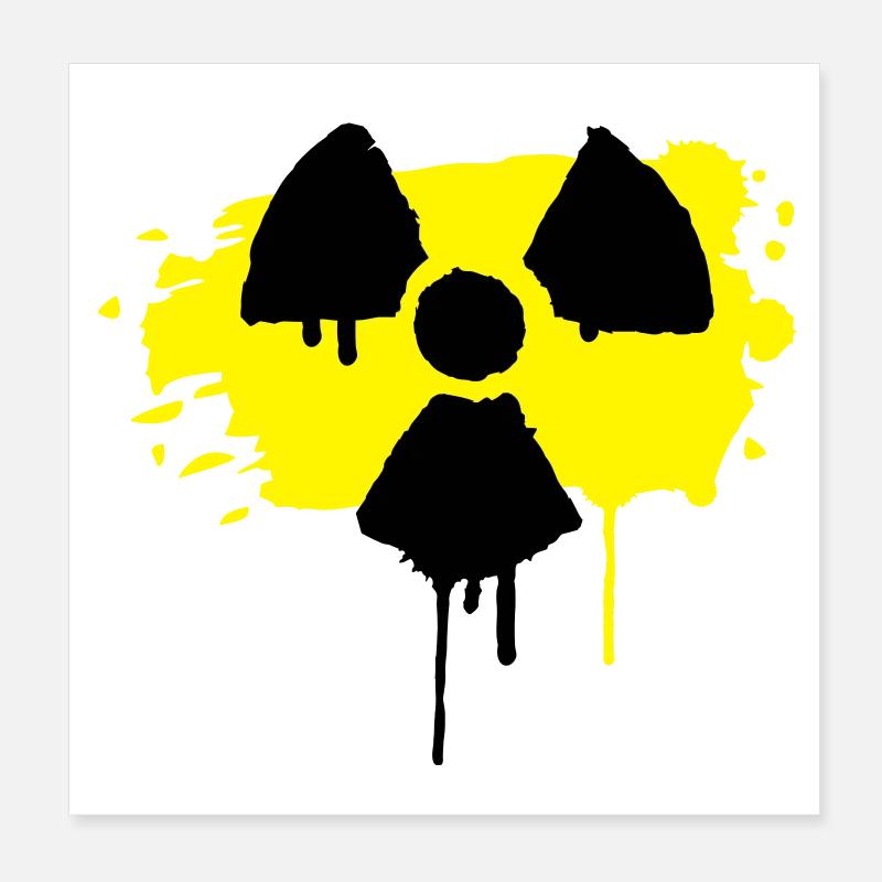 radio active sign as graffiti Poster 8" x 8" (20x20 cm)