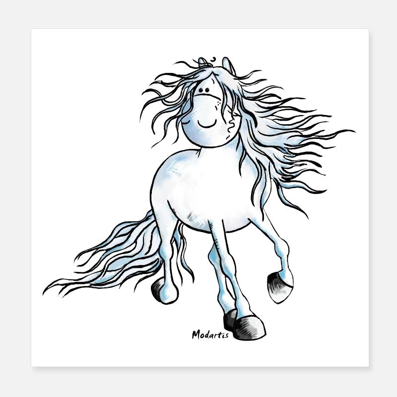 "White Beauty" - Ceval - PRE - Andalous Poster 20 x 20 cm