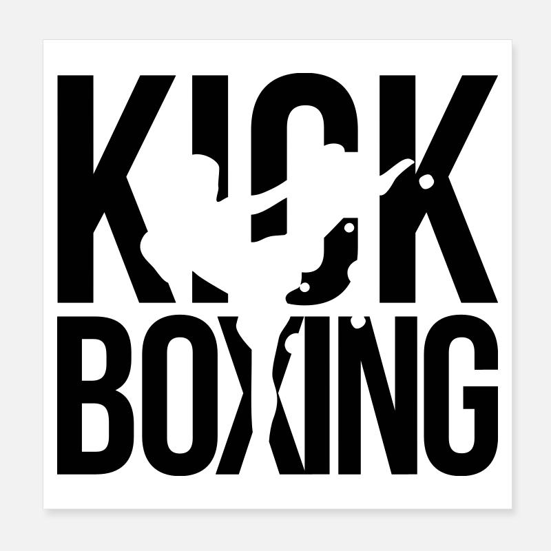 kick boxing kickboxen Poster 20x20 cm