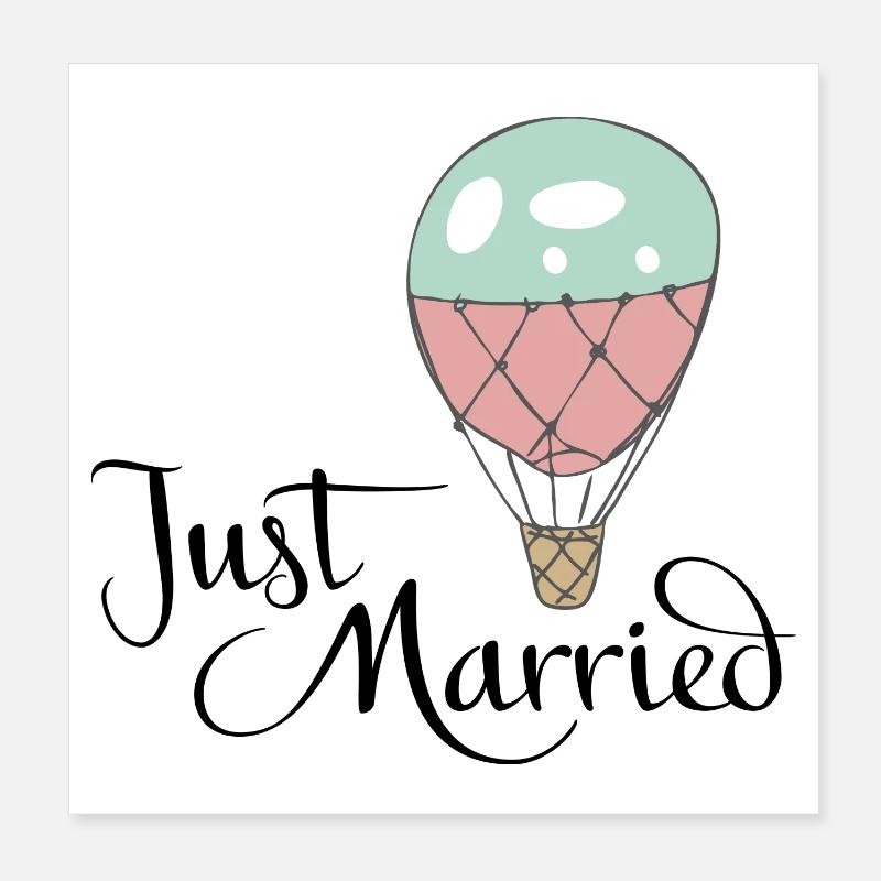 Hochzeit Poster 20x20 cm