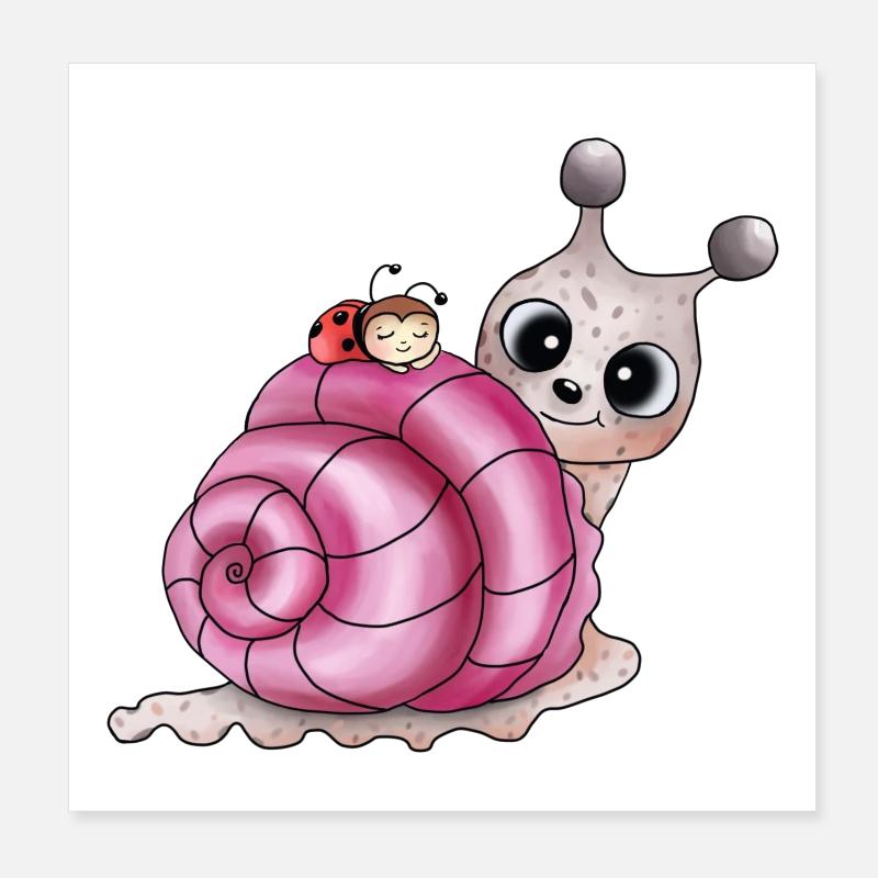 coquille rose Poster 20 x 20 cm