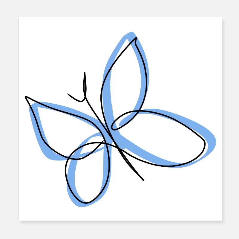 Papillon Poster 20 x 20 cm