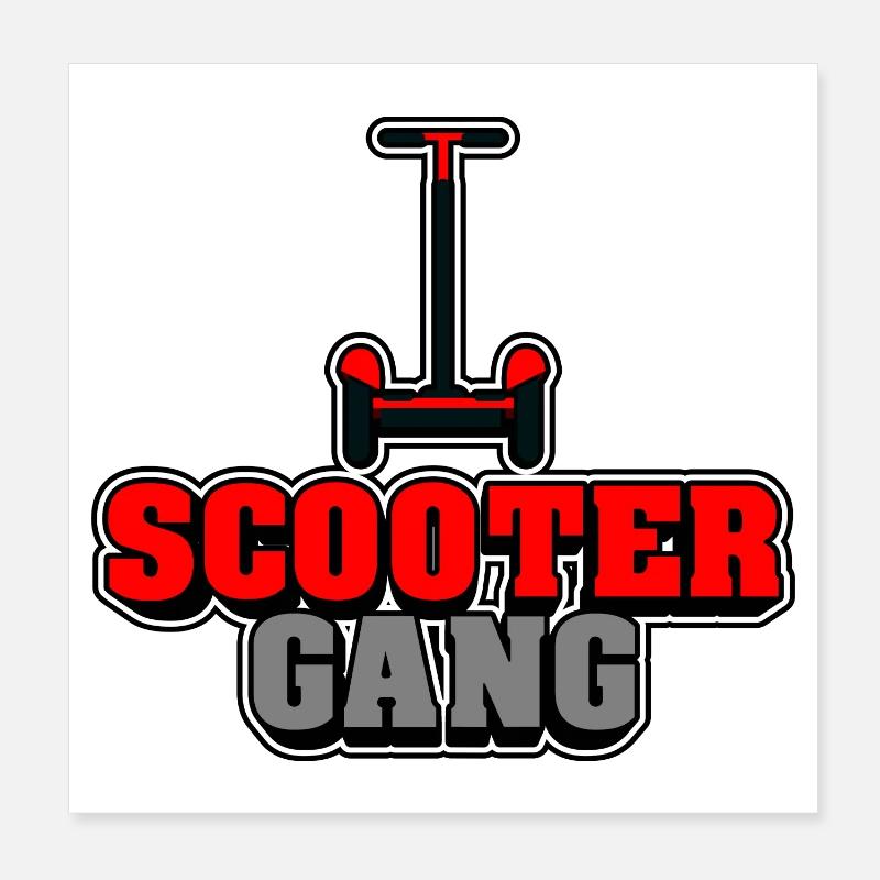 Bande de scooters Poster 20 x 20 cm