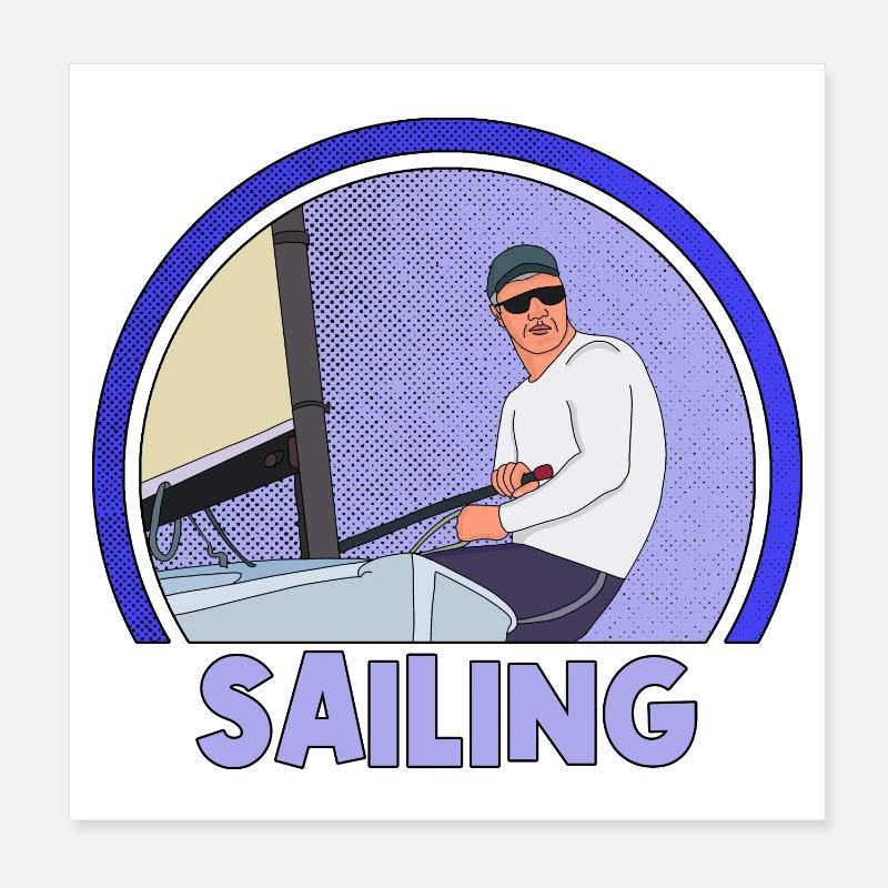 Sailing Poster 8" x 8" (20x20 cm)