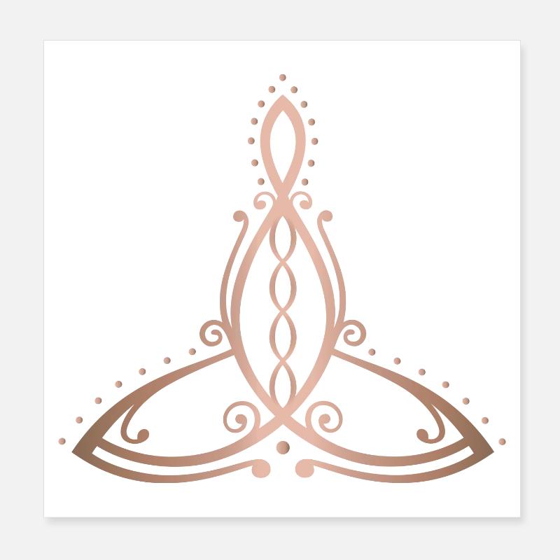 Celtic Motherhood Symbol Mutter mit vier Kindern Poster 20x20 cm