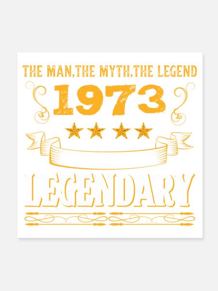 Legendary 1973 motif for vintage fans - Poster 8" x 8" (20x20 cm) - white - Front