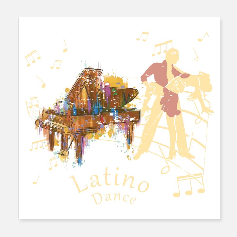 Latino Dancer Poster 8" x 8" (20x20 cm)