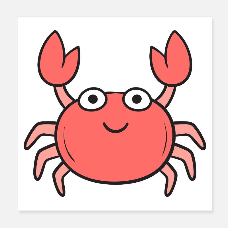 Crabe crabe Poster 20 x 20 cm