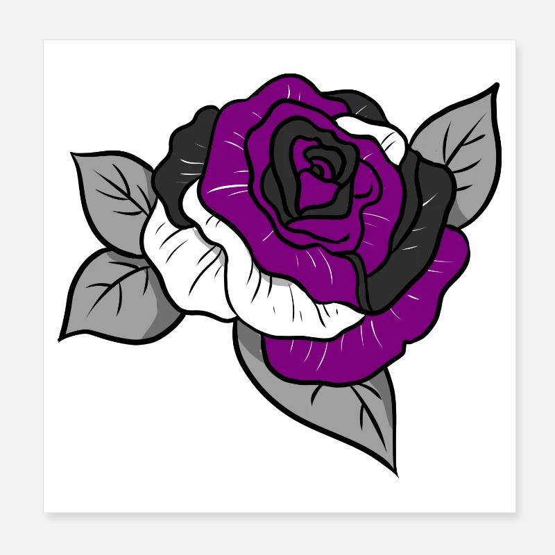 Ace Pride Rose Poster 20x20 cm